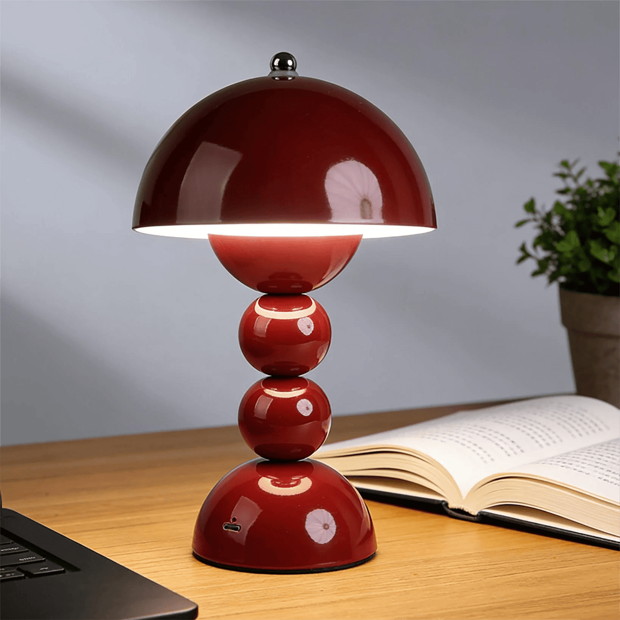 Rechargeable Table Lamp - Mushroom Design, Portable LED Light for Cozy Ambiance - Mushroom Table Lamp - Hurbane Home
