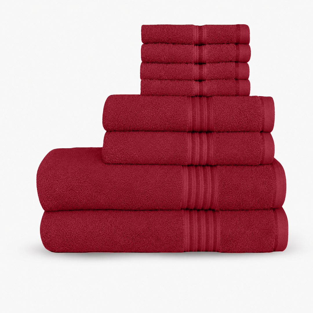 8-Piece Luxury Cotton Towel Set – Soft, Quick-Dry & Absorbent