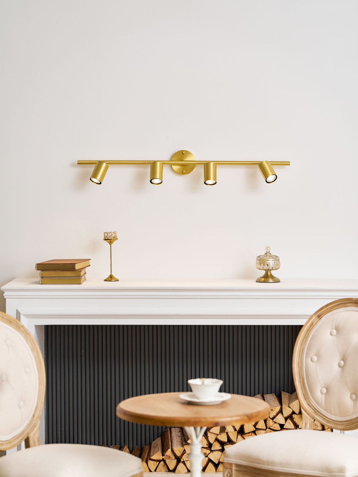 Rotatable brass spotlight bar for wall or ceiling colour option view 3