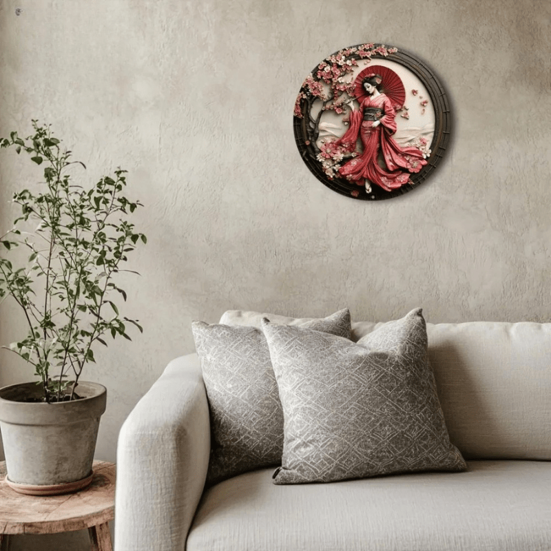 Round Metal Wall Art - Elegant Decor for Modern Home Interiors - Hurbane Home