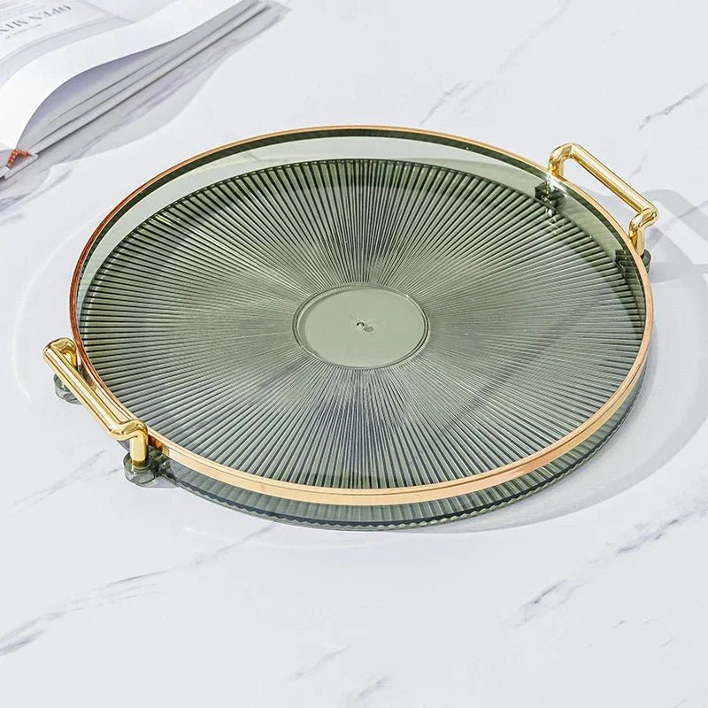 Round Trays for Coffee Tables β Acrylic Decorative Organizer Serving Plate - Hurbane Home
