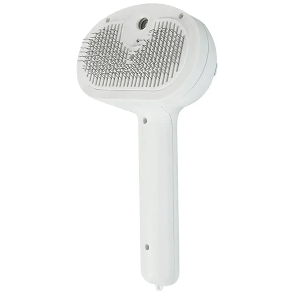 Self - Cleaning Electric Pet Grooming Brush Steam Spray Hair Remover - Hurbane Home