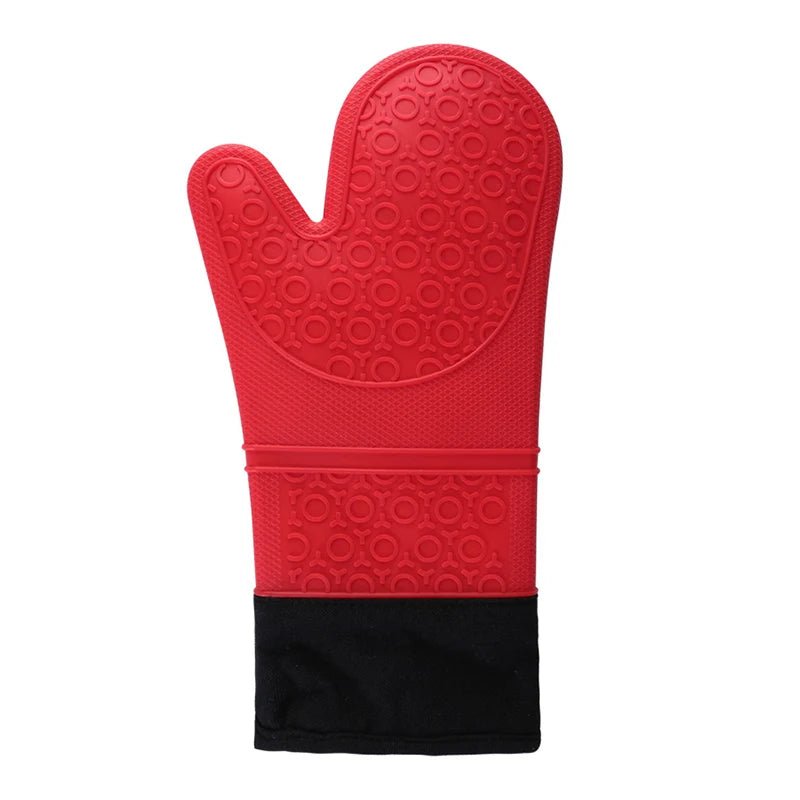 Silicone Oven Gloves – Extra - Long Heat Resistant Non - Slip Kitchen Protection - Silicon Oven Mitts - Hurbane Home