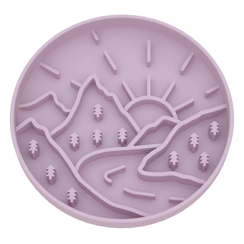 Silicone Slow Feed Dog Bowl - Non - Slip Chew - Resistant Feeder - Slow Feeder Pet Bowl - Hurbane Home