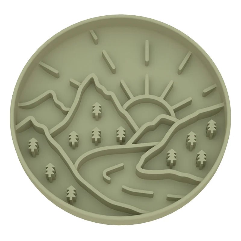 Silicone Slow Feed Dog Bowl - Non - Slip Chew - Resistant Feeder - Slow Feeder Pet Bowl - Hurbane Home
