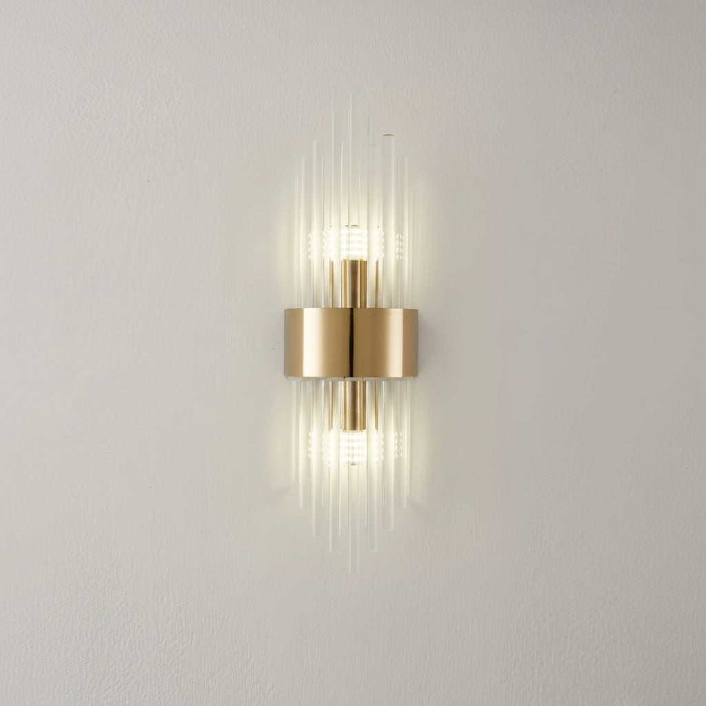 Single crystal wall sconce dimensions and size chart