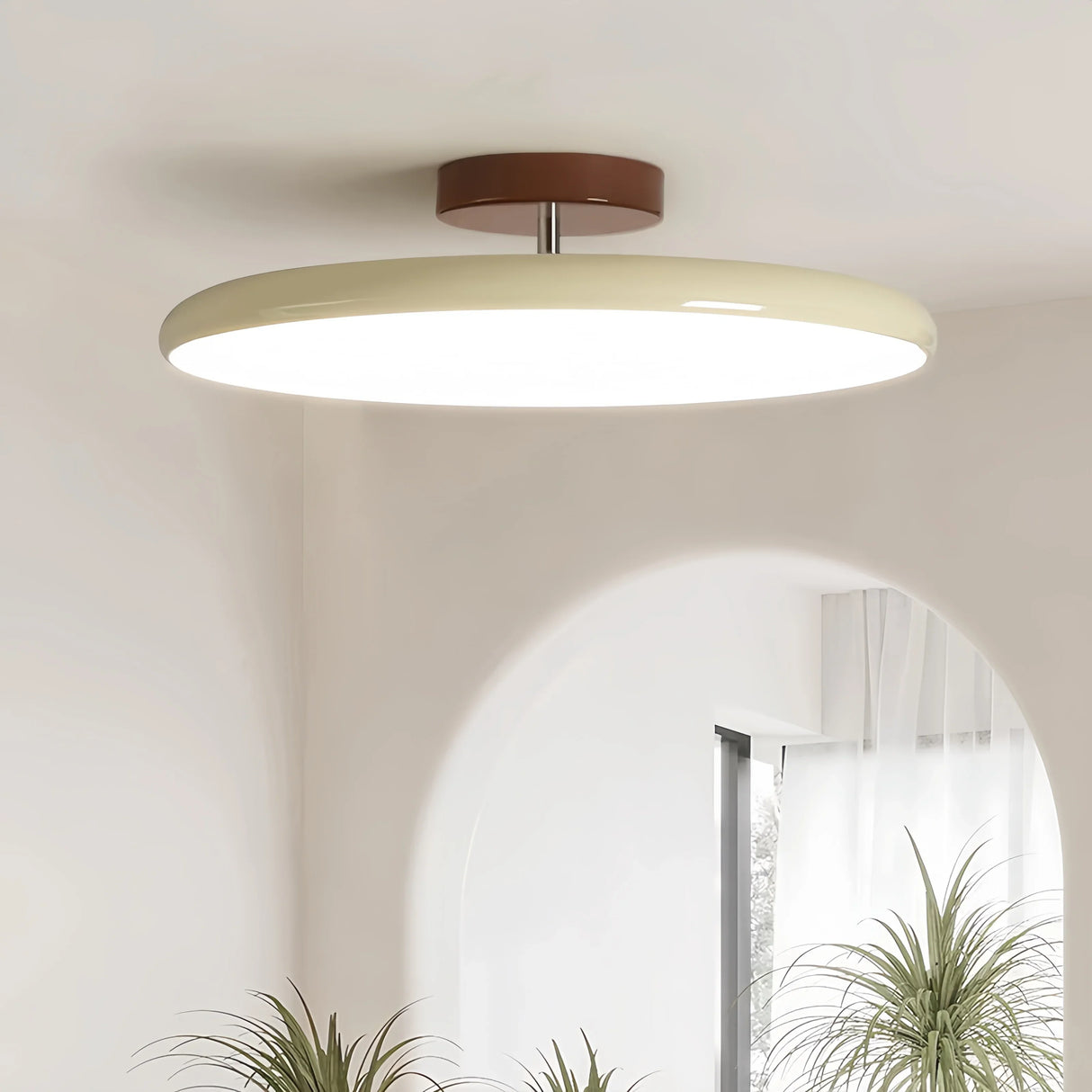 Lola Adjustable Circular Ceiling Lamp Nordic Modern Acrylic Shade
