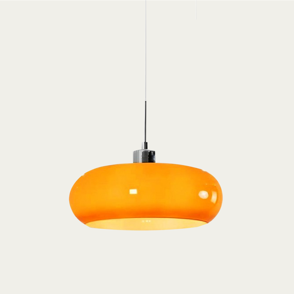 Bauhaus Kieran Glass Pendant Light Iron 1-Light