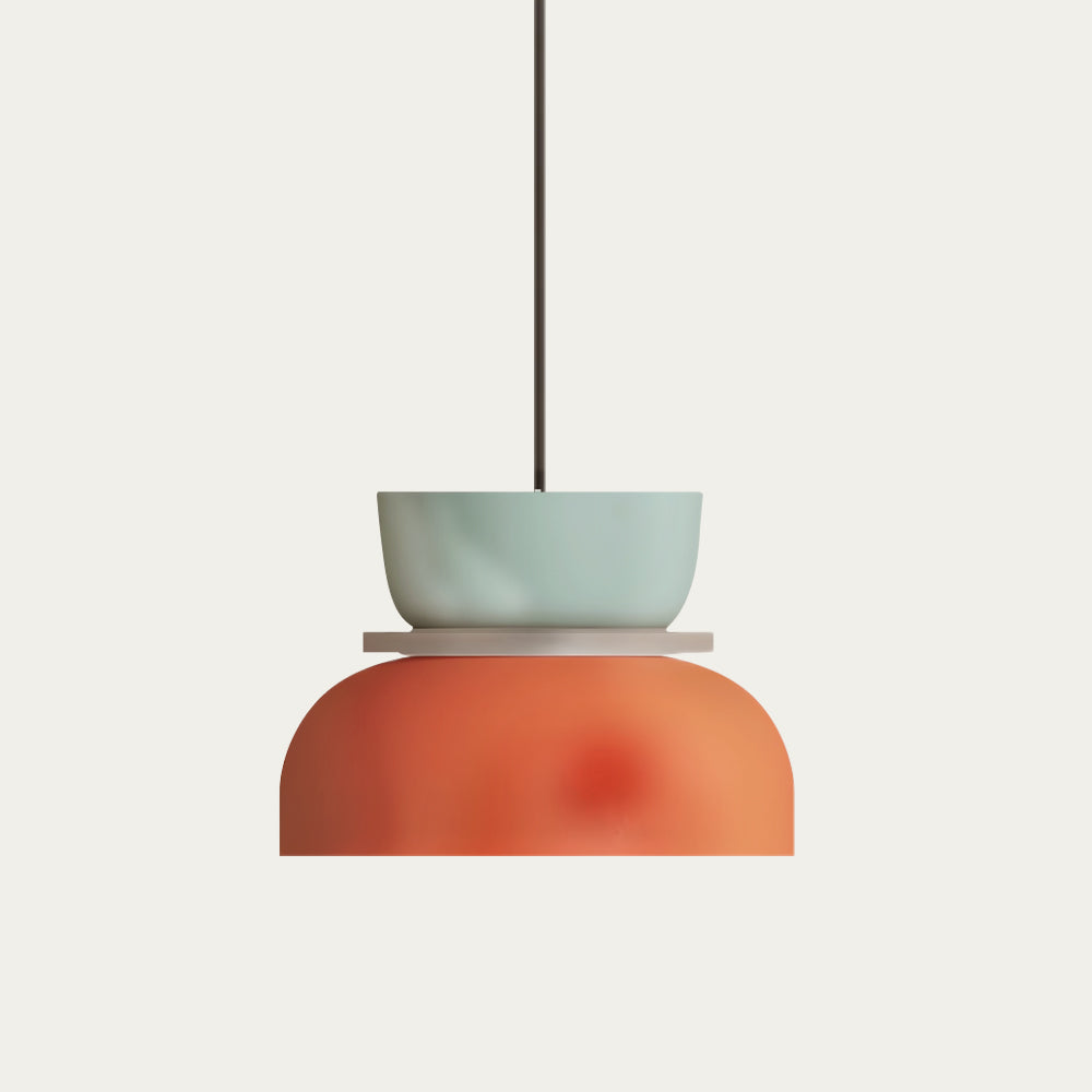 Nordic Pendant Light Acrylic Aluminum Colorful Bowl Shade E27
