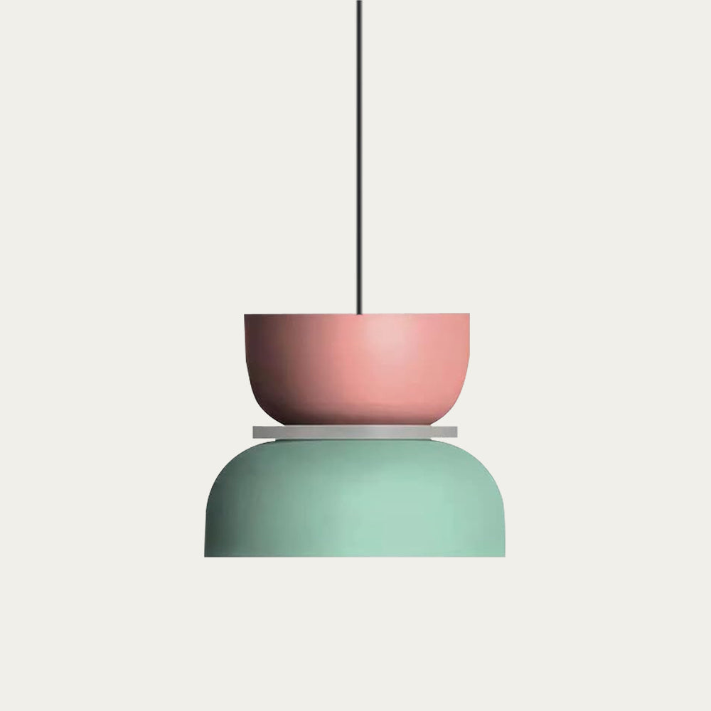 Nordic Pendant Light Acrylic Aluminum Colorful Bowl Shade E27