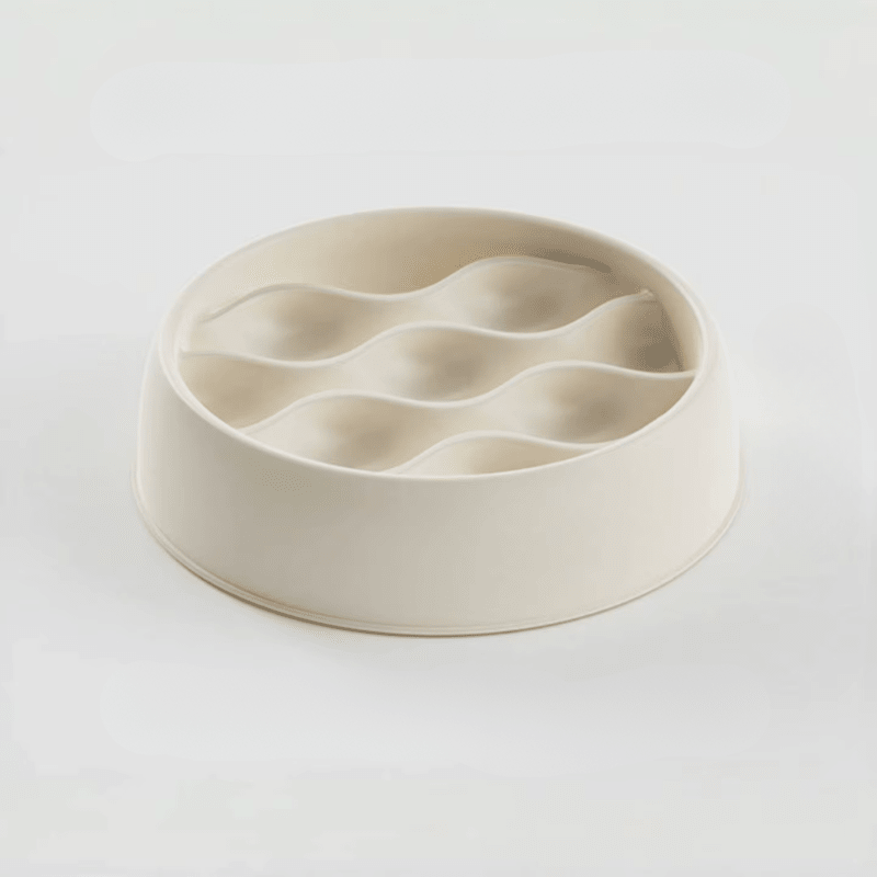 Slow Feeder Cat Bowl - Dual Dish Anti Splash PP Design - Slow Feeder Pet Bowl - Hurbane Home