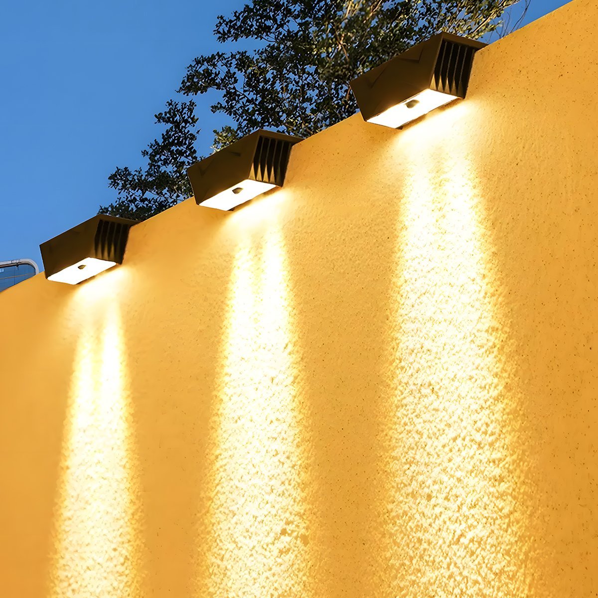 Solar outdoor wall light detail view 9 showing finish and construction