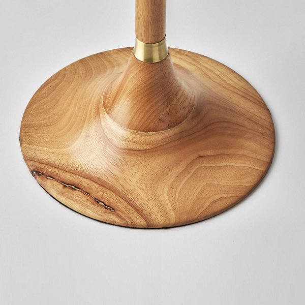 Adesso Rebecca Rubberwood Floor Lamp with Brass Accent Shade