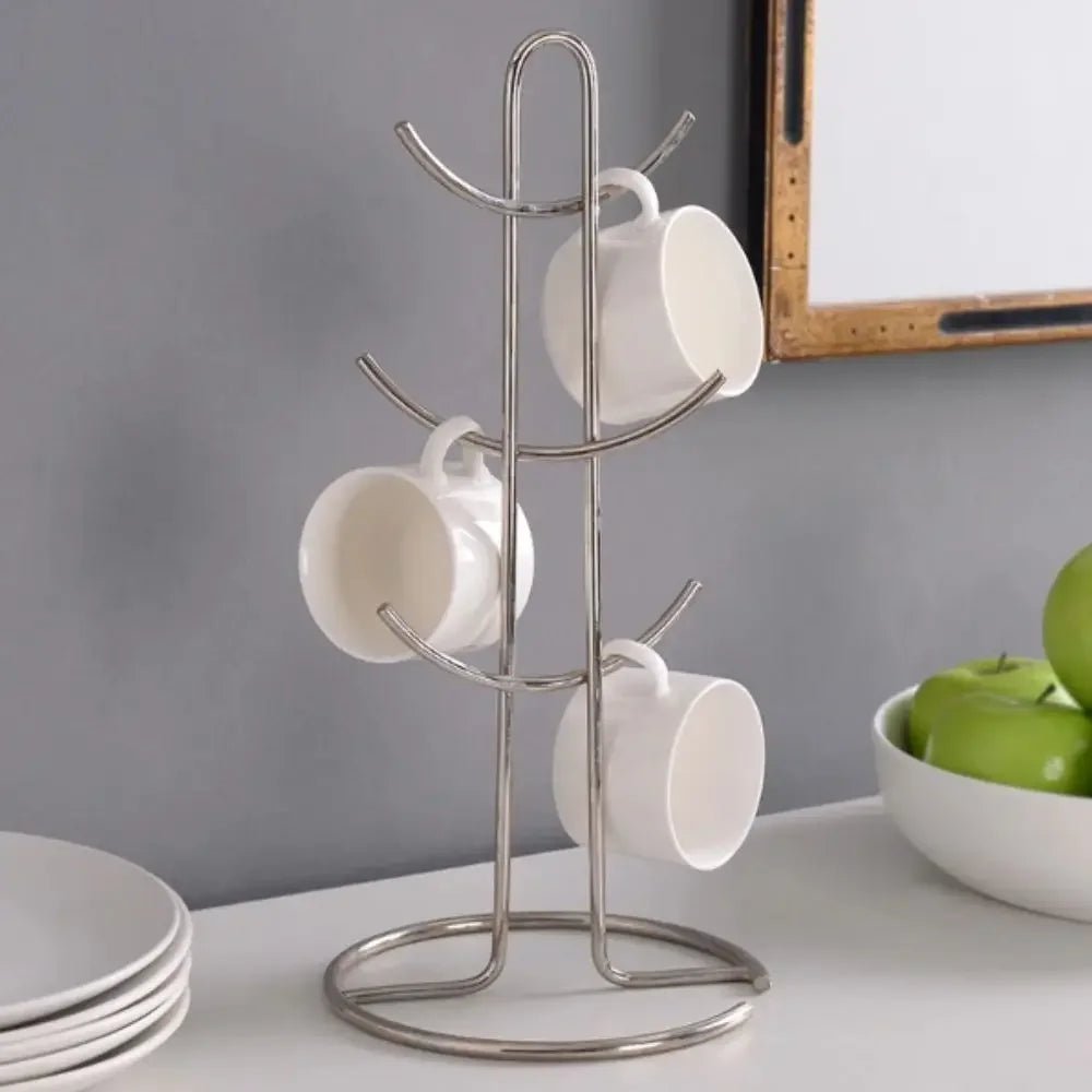 Stainless Steel Cup Rack Upside - Down Hanging Wine Glass Holder - Hurbane Home
