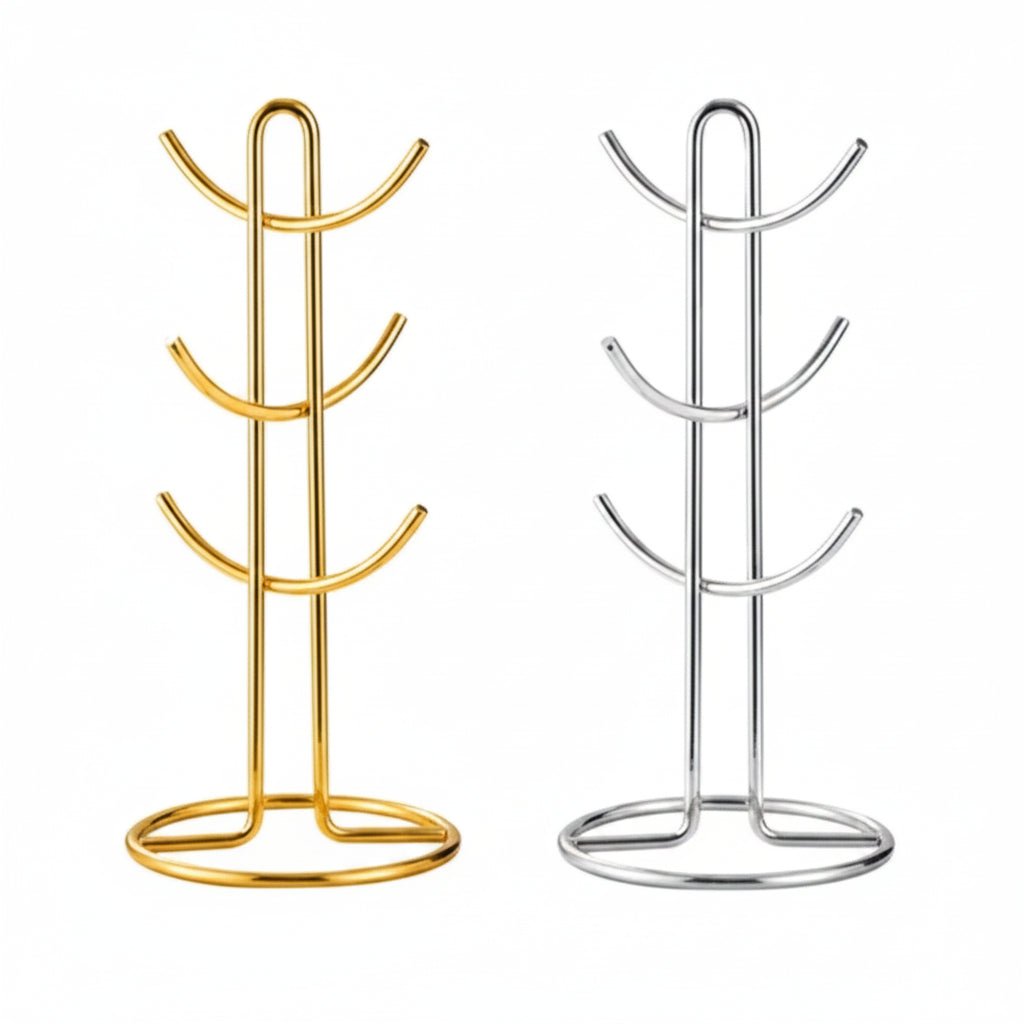 Stainless Steel Cup Rack Upside - Down Hanging Wine Glass Holder - Hurbane Home