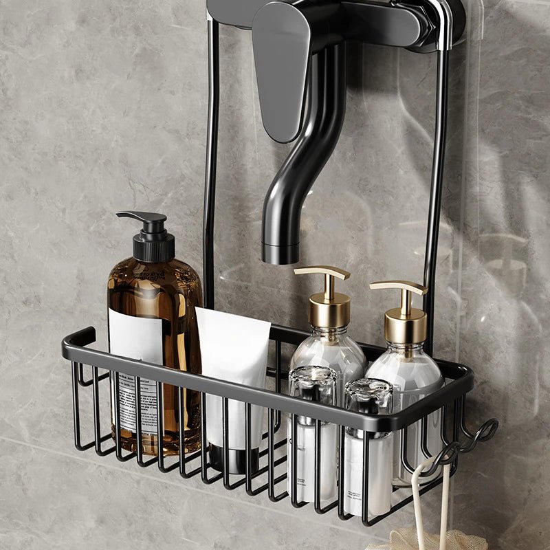 Stainless Steel Shower Caddy – No - Drill Wall - Mounted Bathroom Organizer - Hurbane Home