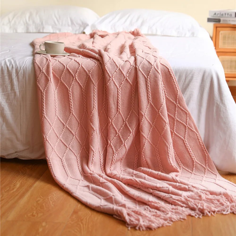 Stylish Sofa Throws - Cozy Cotton Blanket for Living Room Decor - Cotton Throw Blanket - Hurbane Home