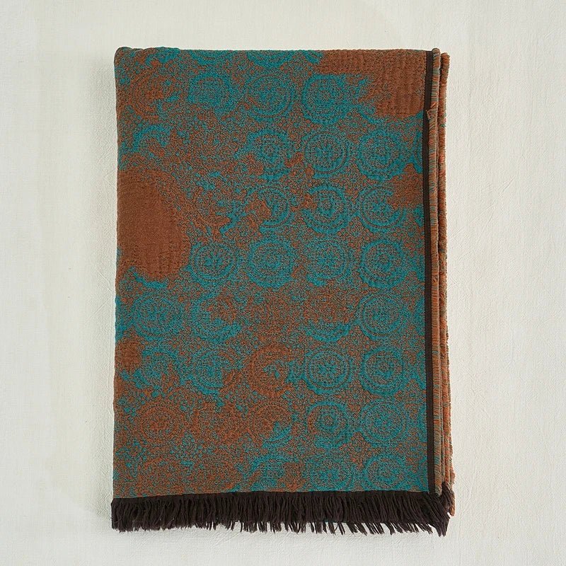 Tassel Blanket - Boho Cotton Throw for Cozy Home Decor with Tassels - Cotton Throw Blanket - Hurbane Home