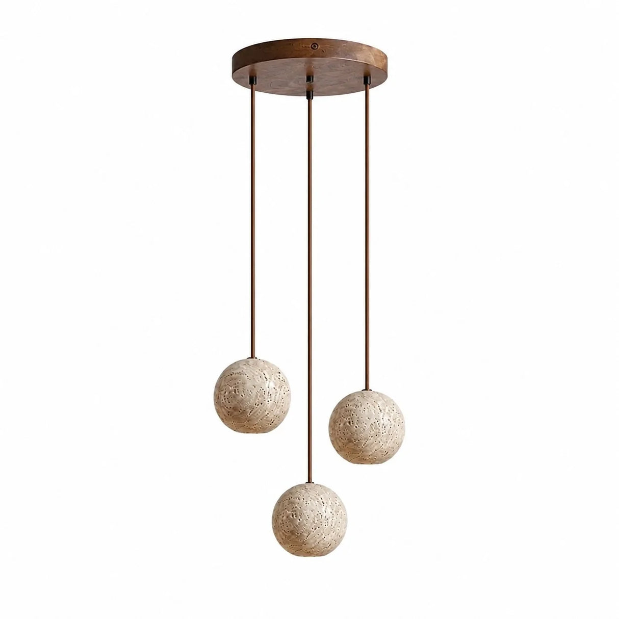 Travertine stone pendant light alternative angle view 19