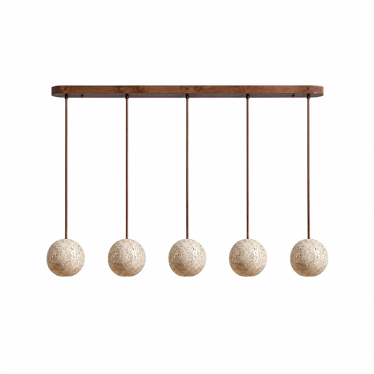 Travertine stone pendant light close detail view 20