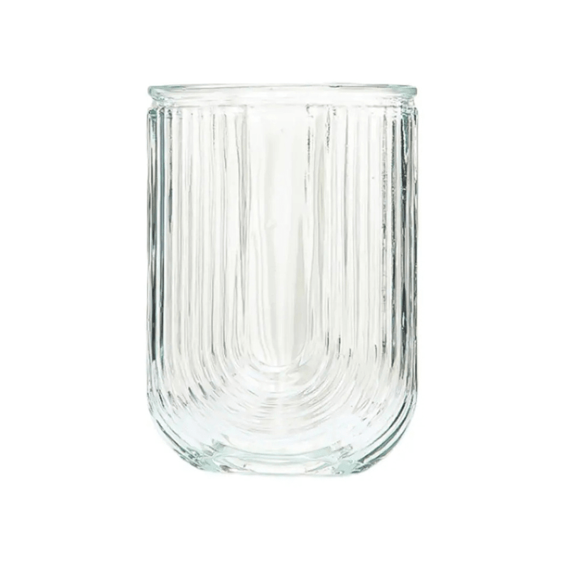 U Shape Vase - Elegant Round Glass Design for Modern Floral Displays - round glass vase - Hurbane Home