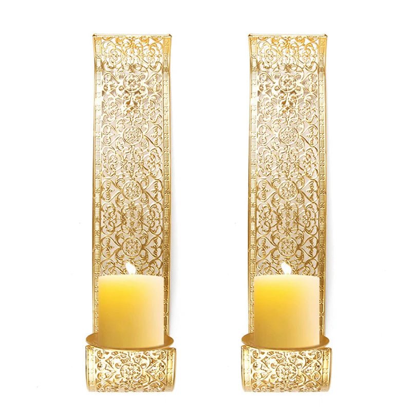 Wall Mounted Candle Holder - Elegant Decor with Rustic Design for Cozy Ambiance - Wall candle holder - Hurbane Home