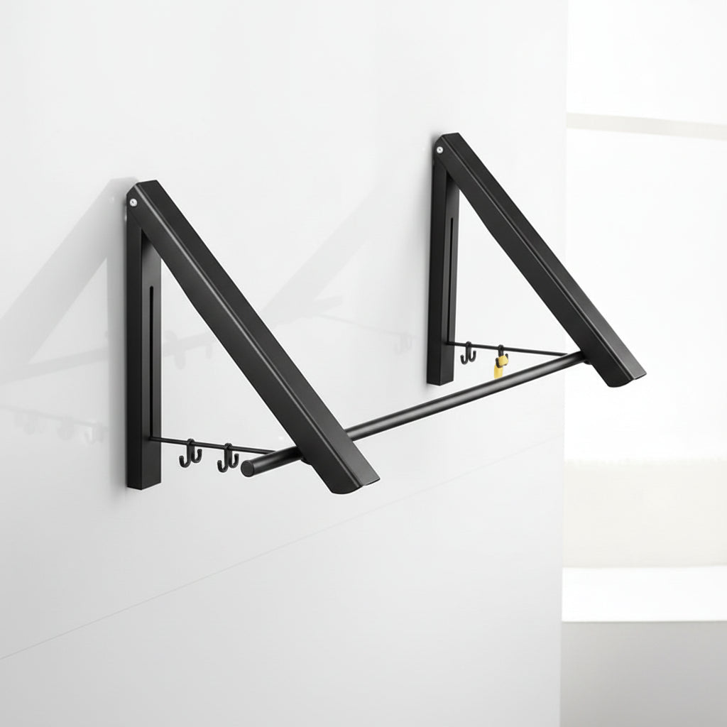 Wall Mounted Foldable Cloth Dryer - Space - Saving, Adjustable Laundry Drying Rack - folding drying rack - Hurbane Home