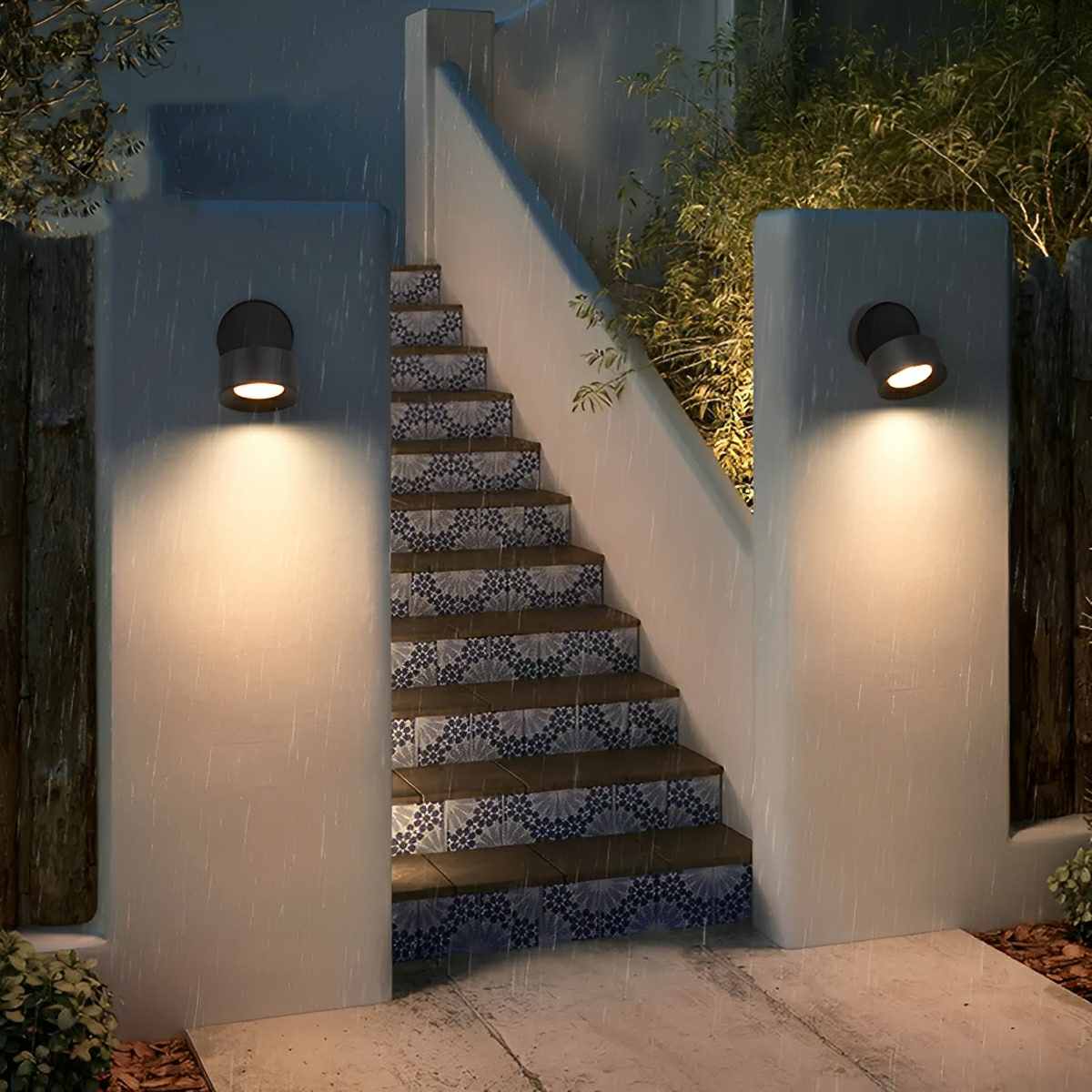 Round adjustable outdoor wall spot detail view 4 showing finish and construction