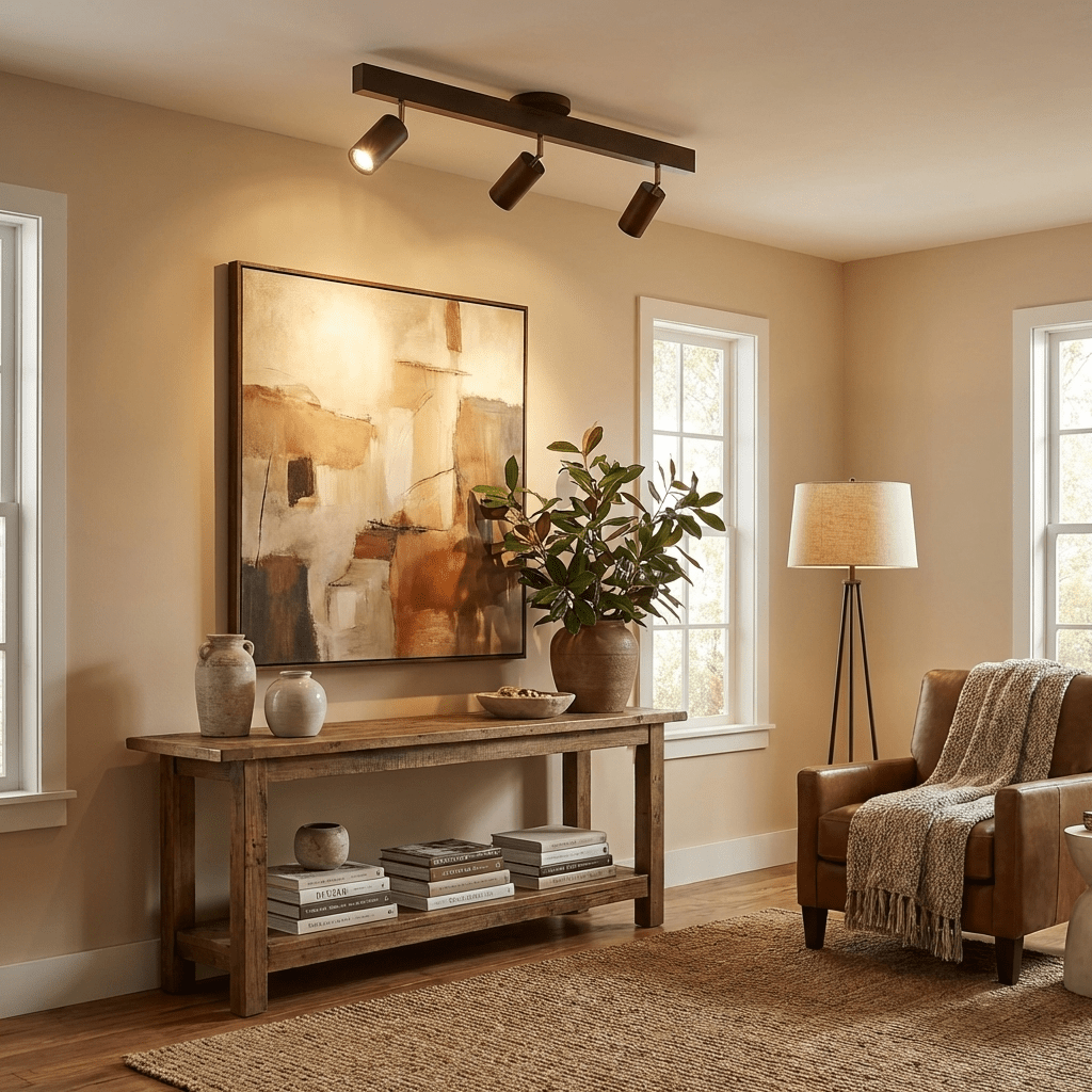 Wood beam multi head track ceiling spotlight supplementary product view 5