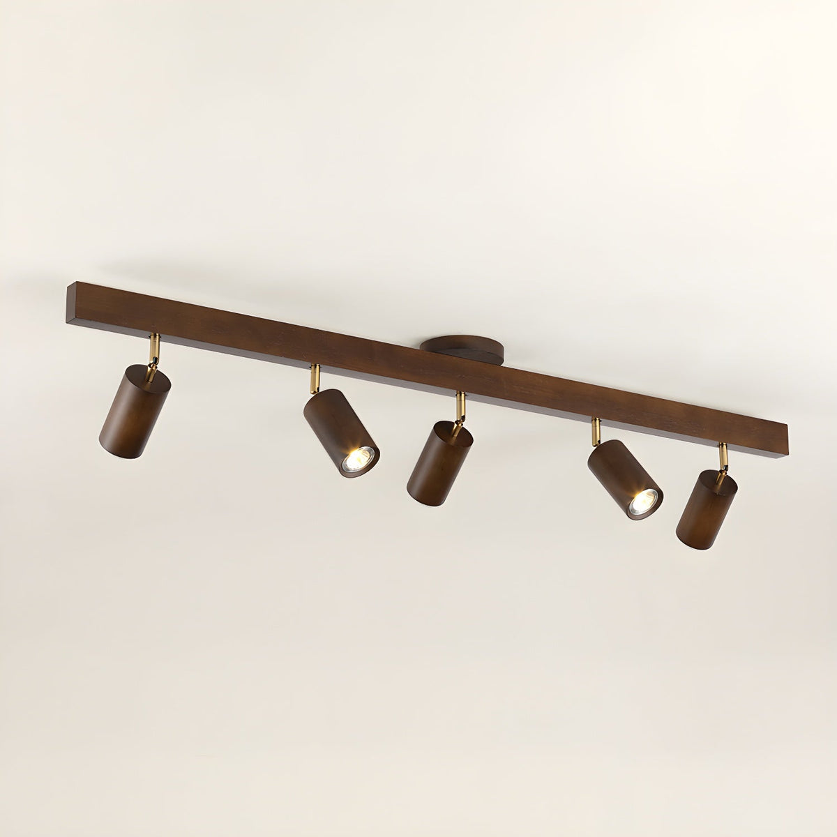 Wood beam multi head track ceiling spotlight further product image 22
