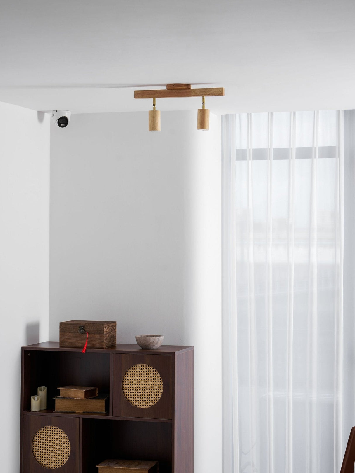 Wood beam multi head track ceiling spotlight supplementary product view 41