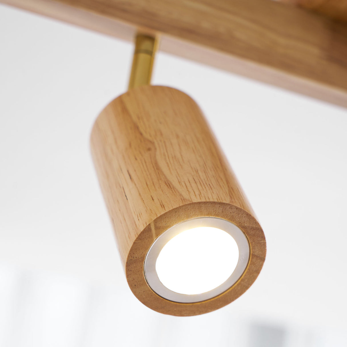 Wood beam multi head track ceiling spotlight alternative angle view 49
