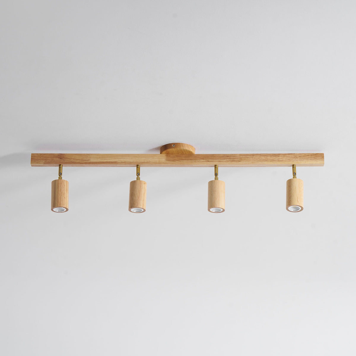 Wood beam multi head track ceiling spotlight alternative angle view 55