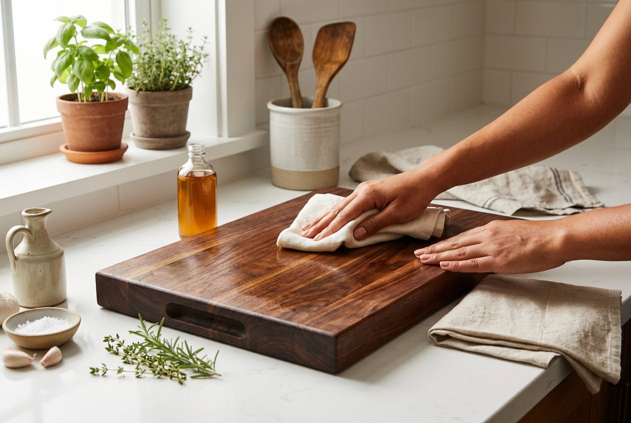 How to Clean, Oil and Care for a Wooden Cutting Board (So It Lasts for Years) - Hurbane Home