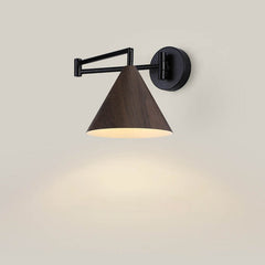 Contemporary Nordic Cone Swing Arm Wall Sconce Lamp Iron 1-Light