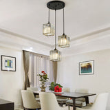 Lampsmodern-UK Multi-Head Glass Pendant Light Black for Kitchen