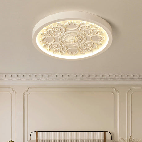Modern Minimalist LED Flush Mount Ceiling Light Iron Resin Acrylic