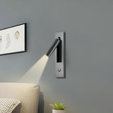 Wall mounted reading light in a modern minimalist bedroom setting
