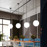 Lampsmodern-UK Glass Single-Head Pendant Light E27 Base Restaurant Fixture