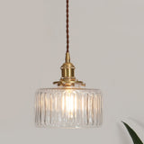 Lampsmodern-UK Vintage Cylinder Glass Pendant Light Adjustable 59 in Drop