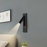 Side profile of the slim reading wall light against a neutral wall