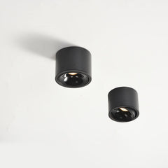 Modern Minimalist Round Adjustable LED Flush Mount Spotlight Aluminum 1-Light