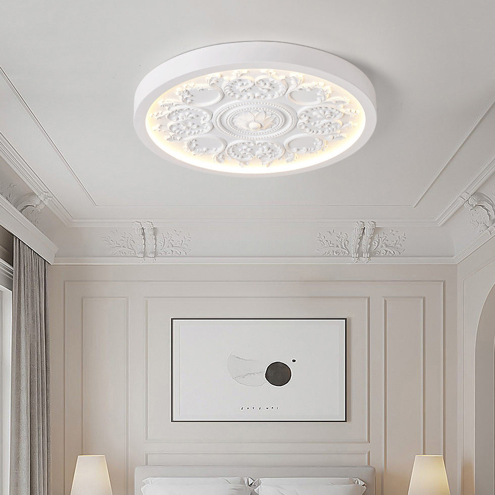 Modern Minimalist LED Flush Mount Ceiling Light Iron Resin Acrylic