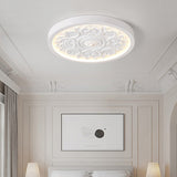 Modern Minimalist LED Flush Mount Ceiling Light Iron Resin Acrylic