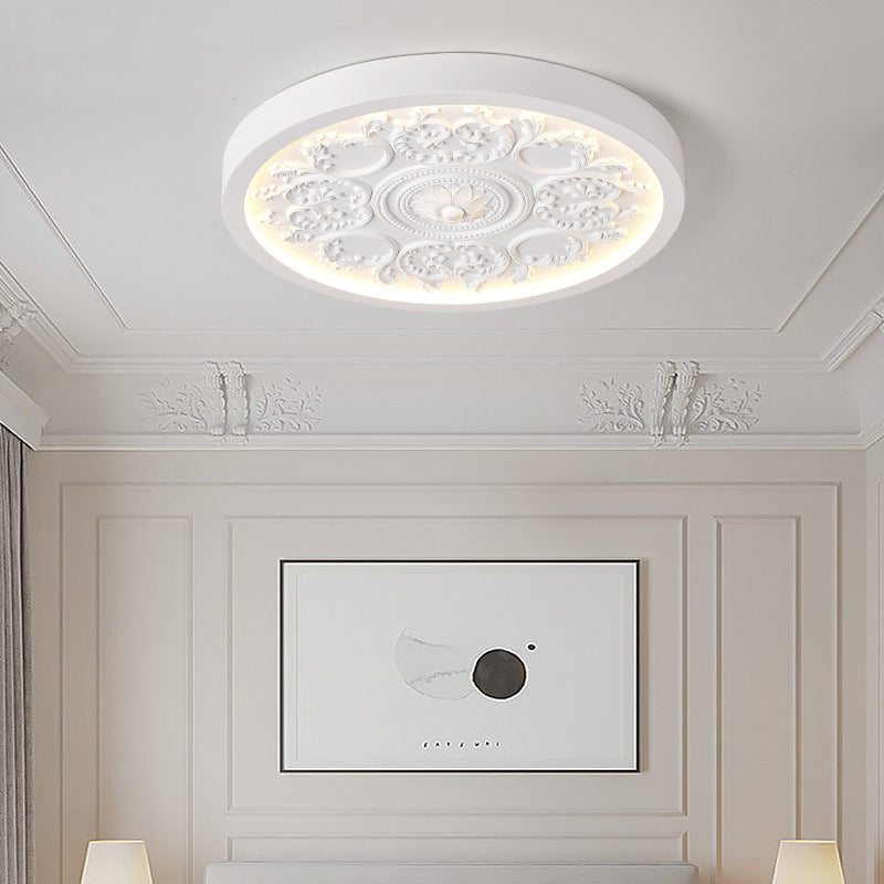 Modern Minimalist LED Flush Mount Ceiling Light Iron Resin Acrylic