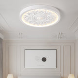Modern Minimalist LED Flush Mount Ceiling Light Iron Resin Acrylic