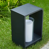 Modern Minimalist Landscape Lawn Light Stainless Steel Acrylic Square LED