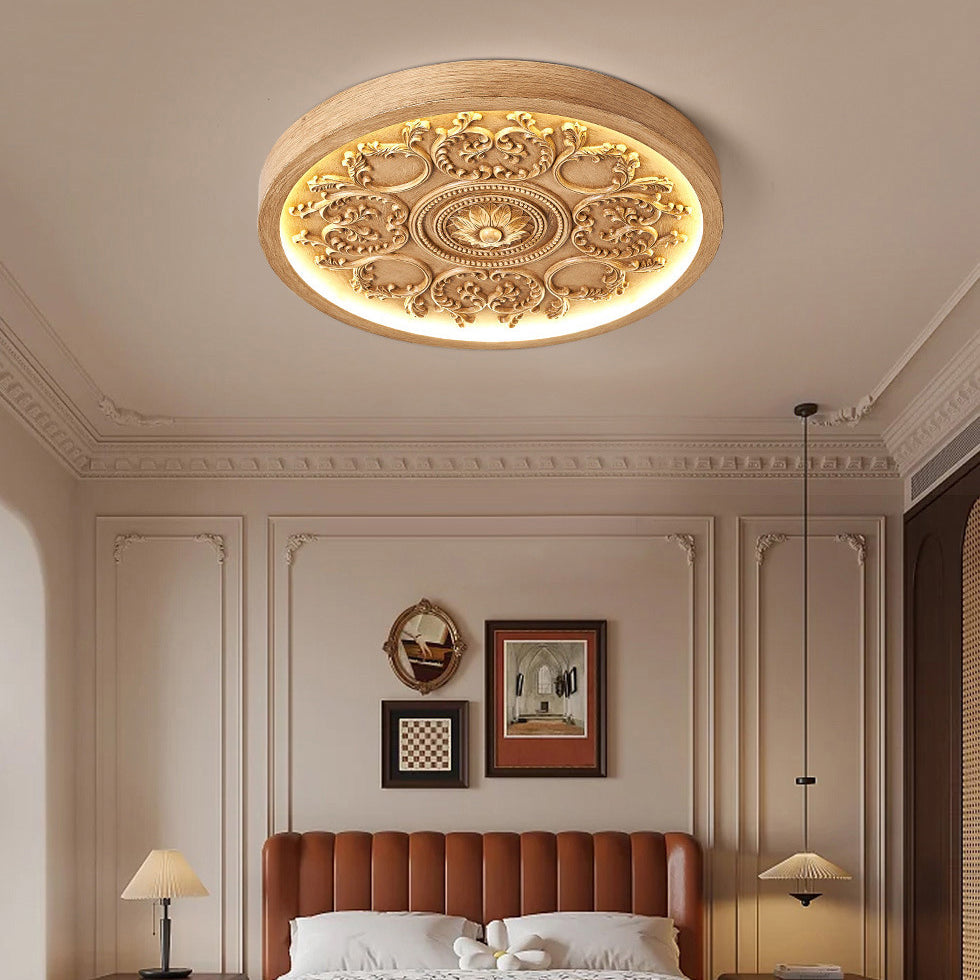Modern Minimalist LED Flush Mount Ceiling Light Iron Resin Acrylic