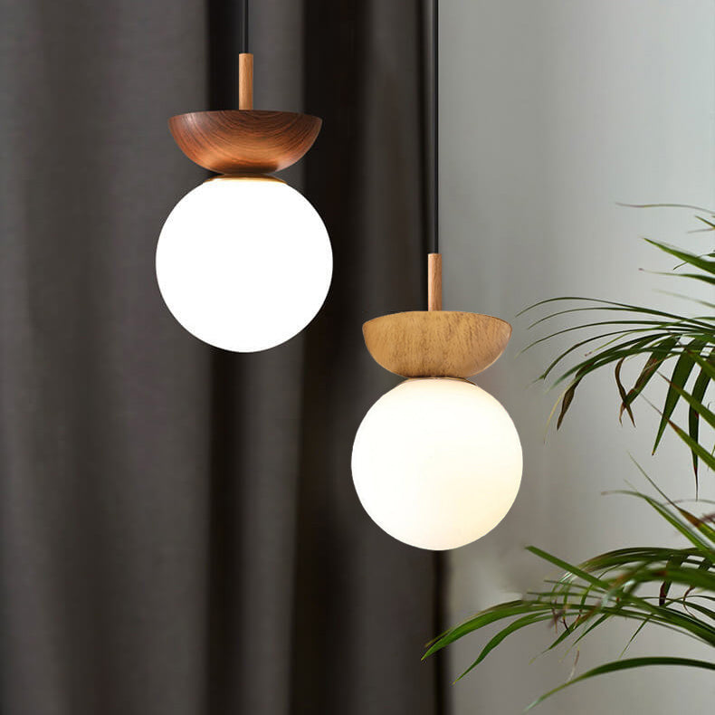 Modern Minimalist Glass Orb Ceiling Light Iron 1-Light