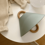Fabric shade wall sconce photographed from below